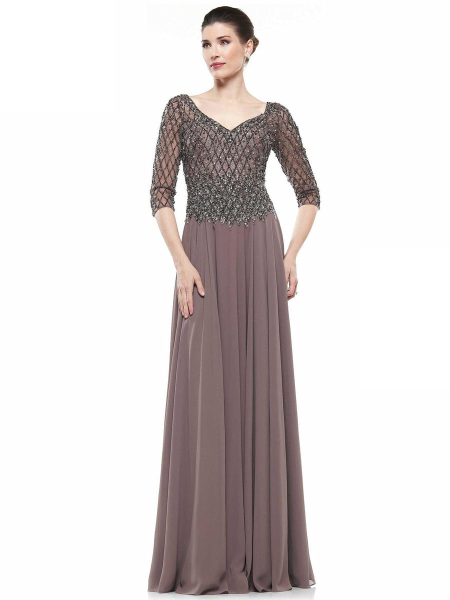 chocolate brown mother of the bride dresses Marsoni Long Formal Mother of the Bride Dress 165