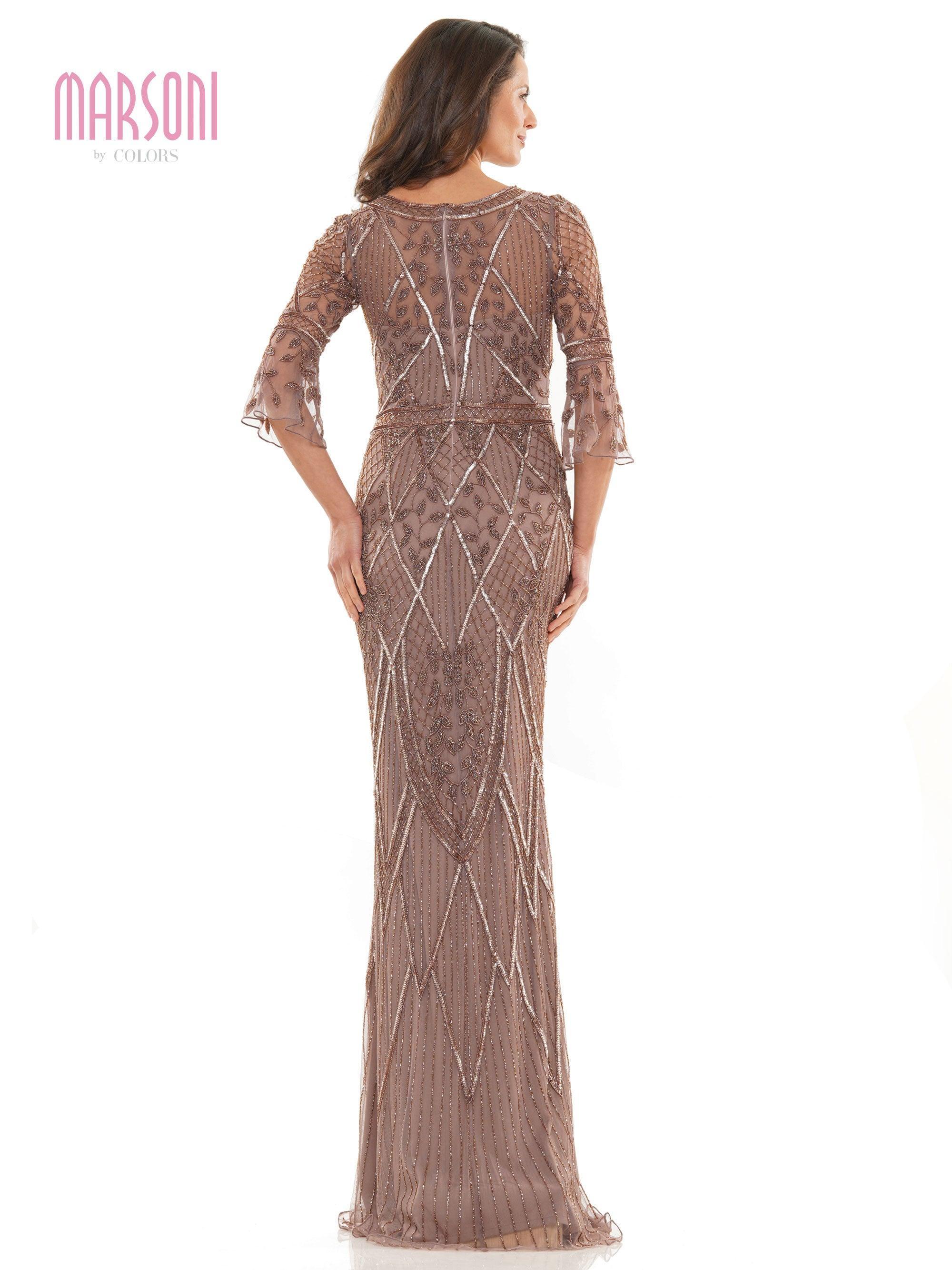 Marsoni Long Mother of the Bride Beaded Gown 1202 - The Dress Outlet