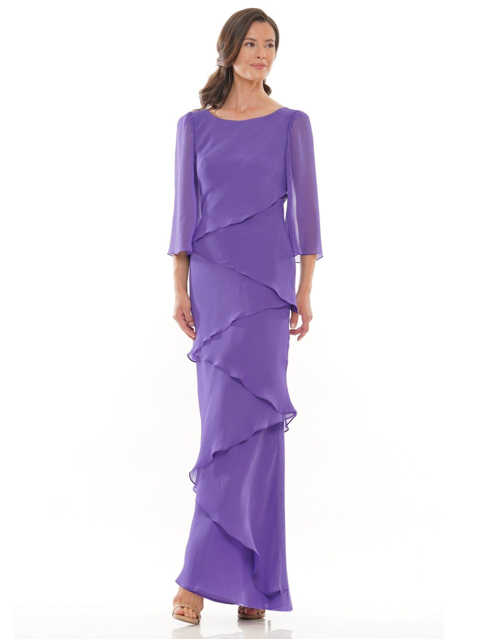 Marsoni Long Mother of the Bride Chiffon Dress 302 - The Dress Outlet