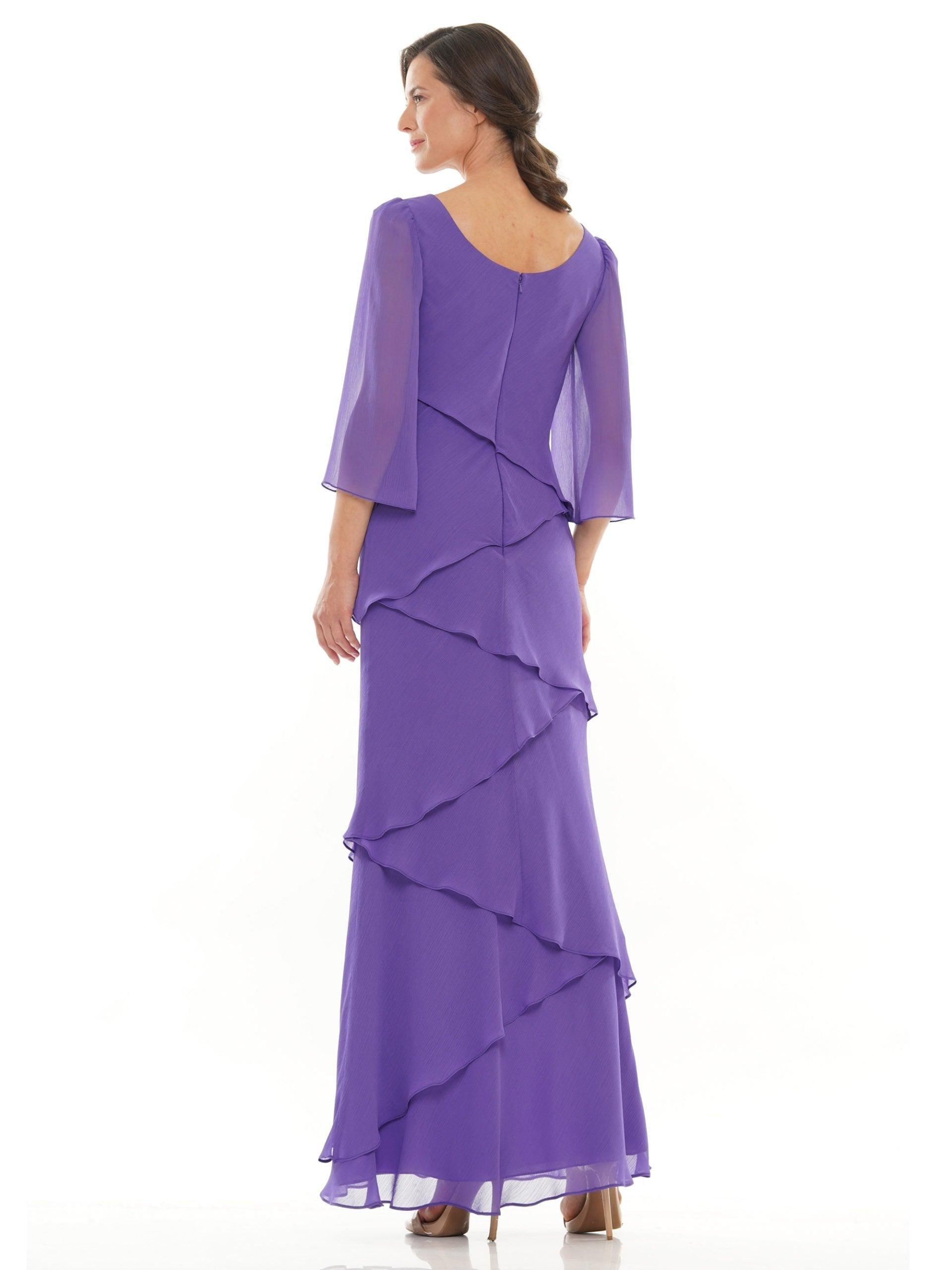 Marsoni Long Mother of the Bride Chiffon Dress 302 - The Dress Outlet