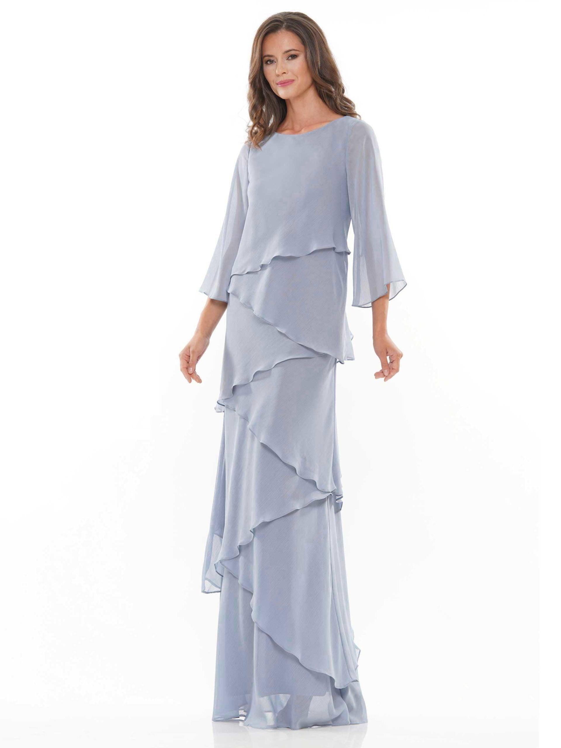 Marsoni Long Mother of the Bride Chiffon Dress 302 - The Dress Outlet