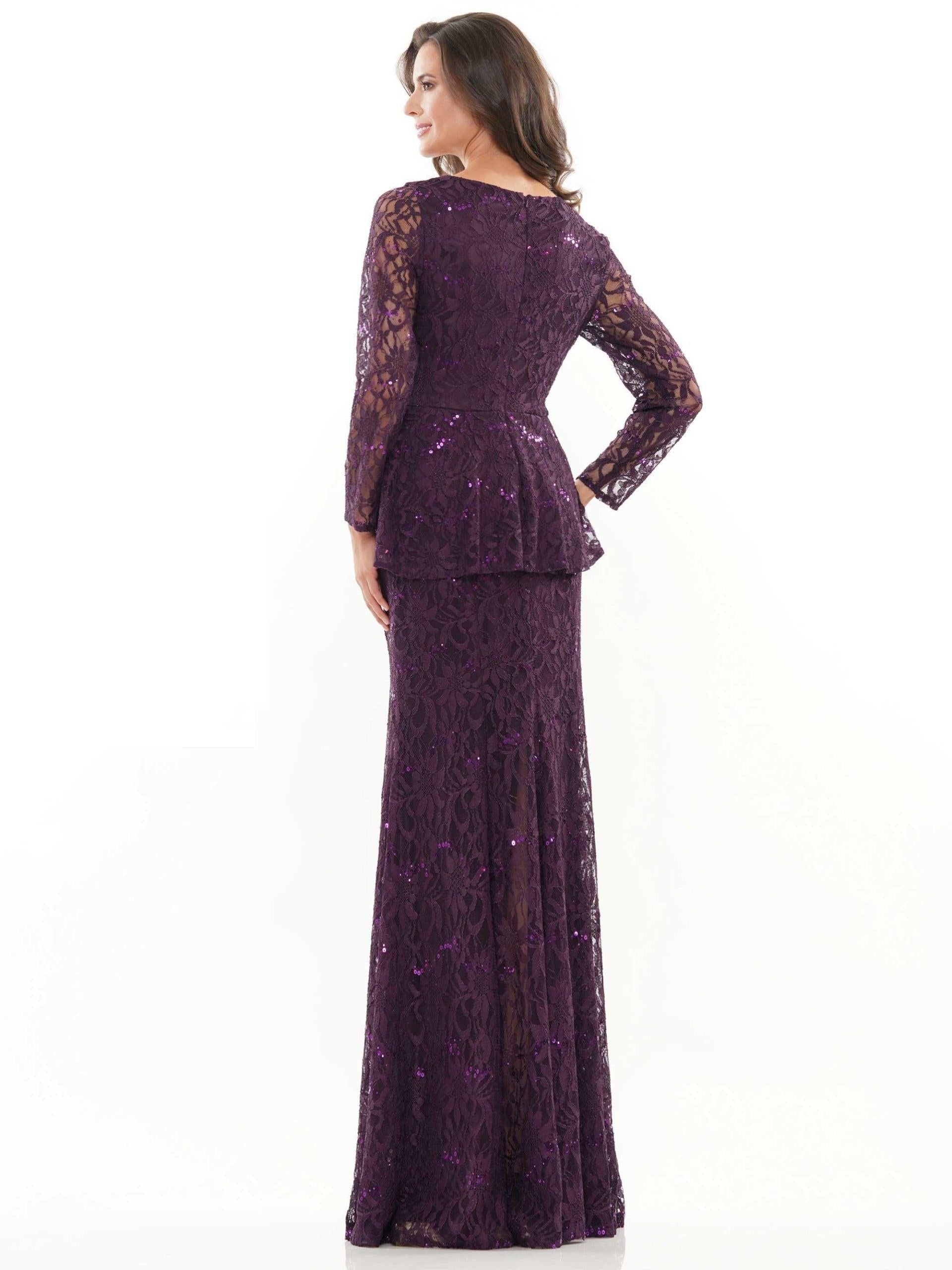 Marsoni Long Mother of the Bride Lace Dress 306 - The Dress Outlet