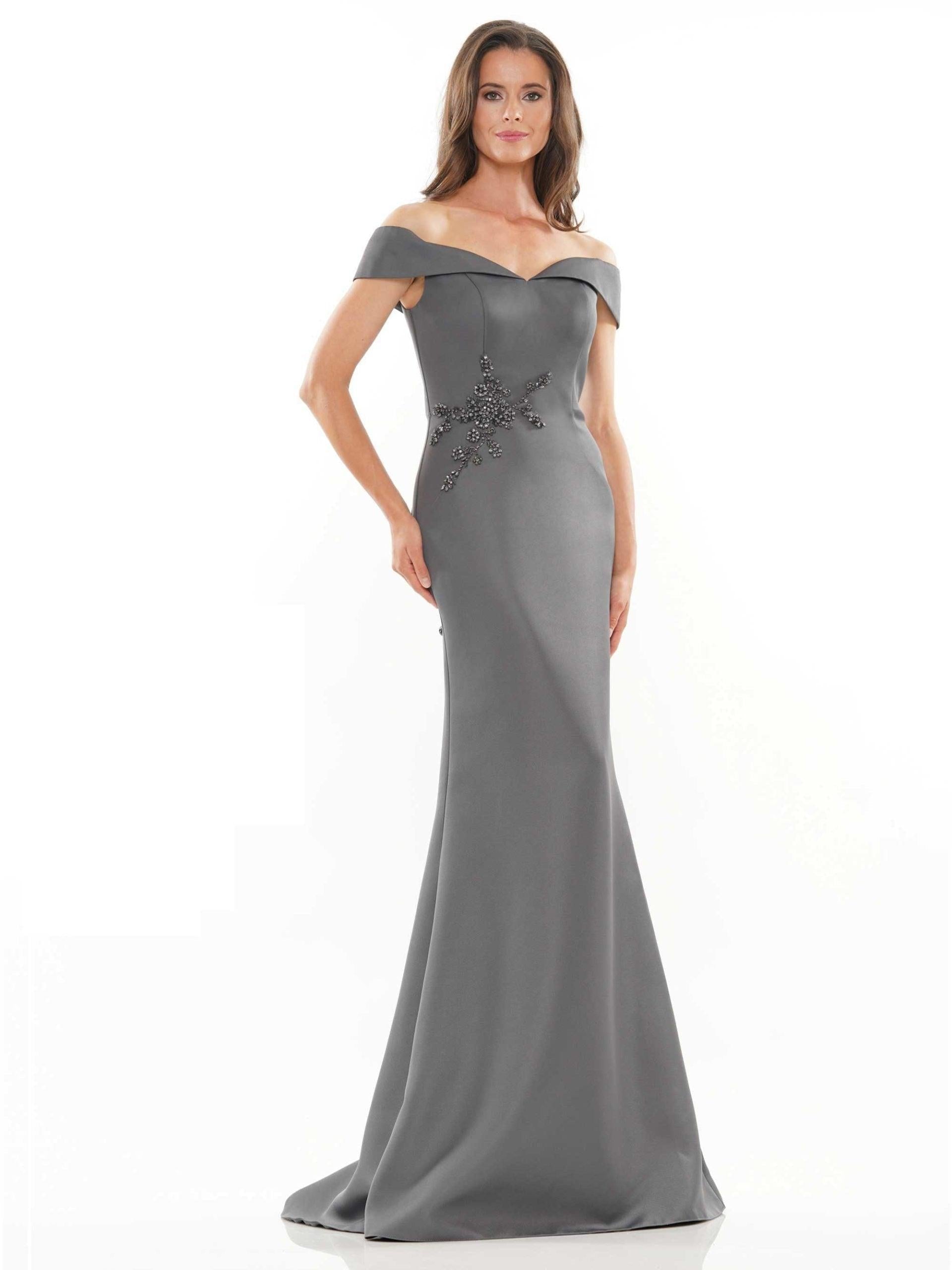 Marsoni Mother of the Bride Long Satin Dress 1003 - The Dress Outlet