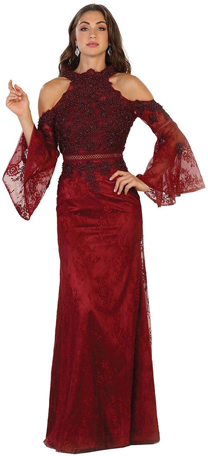 Backless Evening Gown Formal Prom Dress - The Dress Outlet May Queen