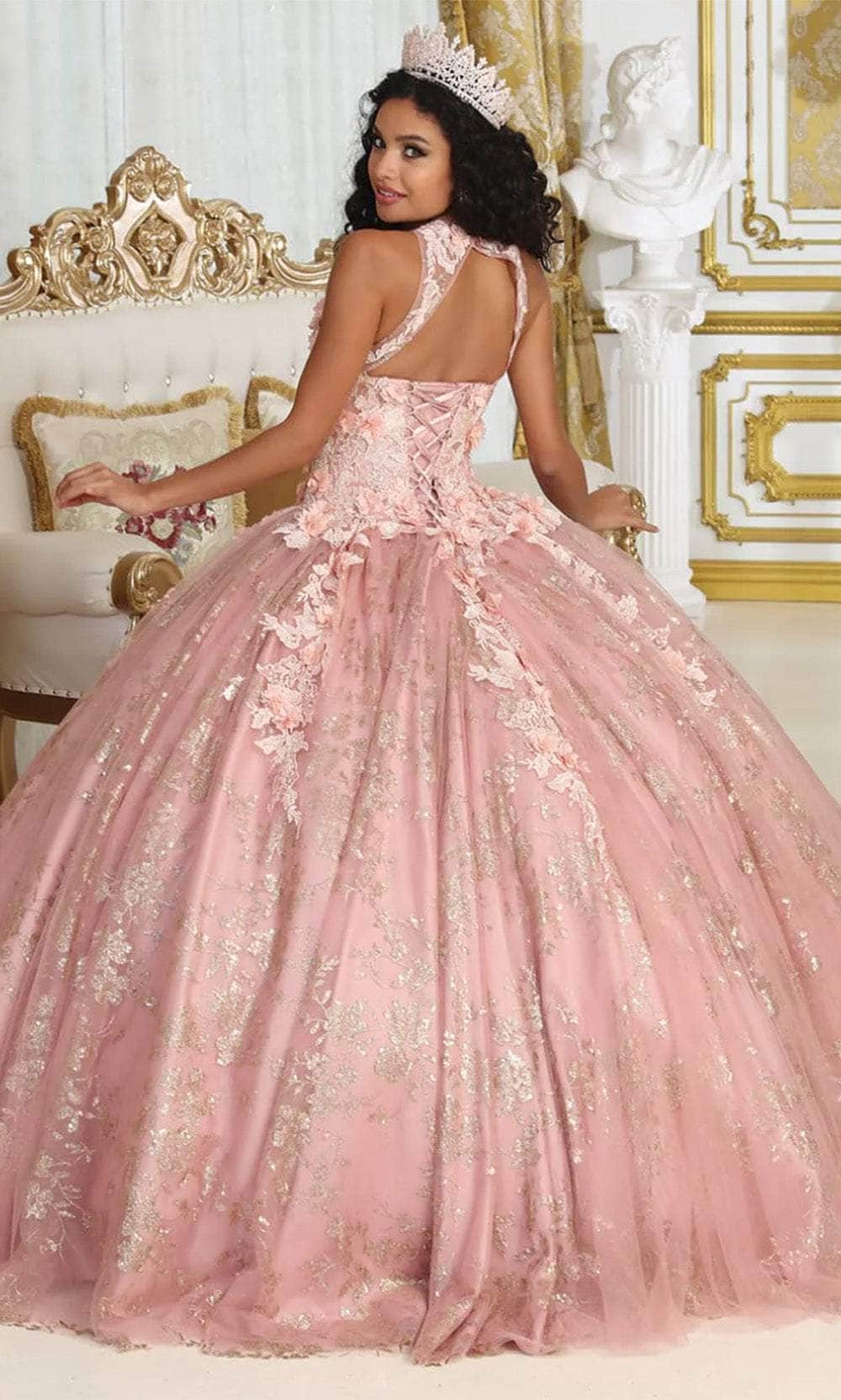 Sweetheart Floor-Length Tulle Quinceañera Ball Gown May Queen LK201