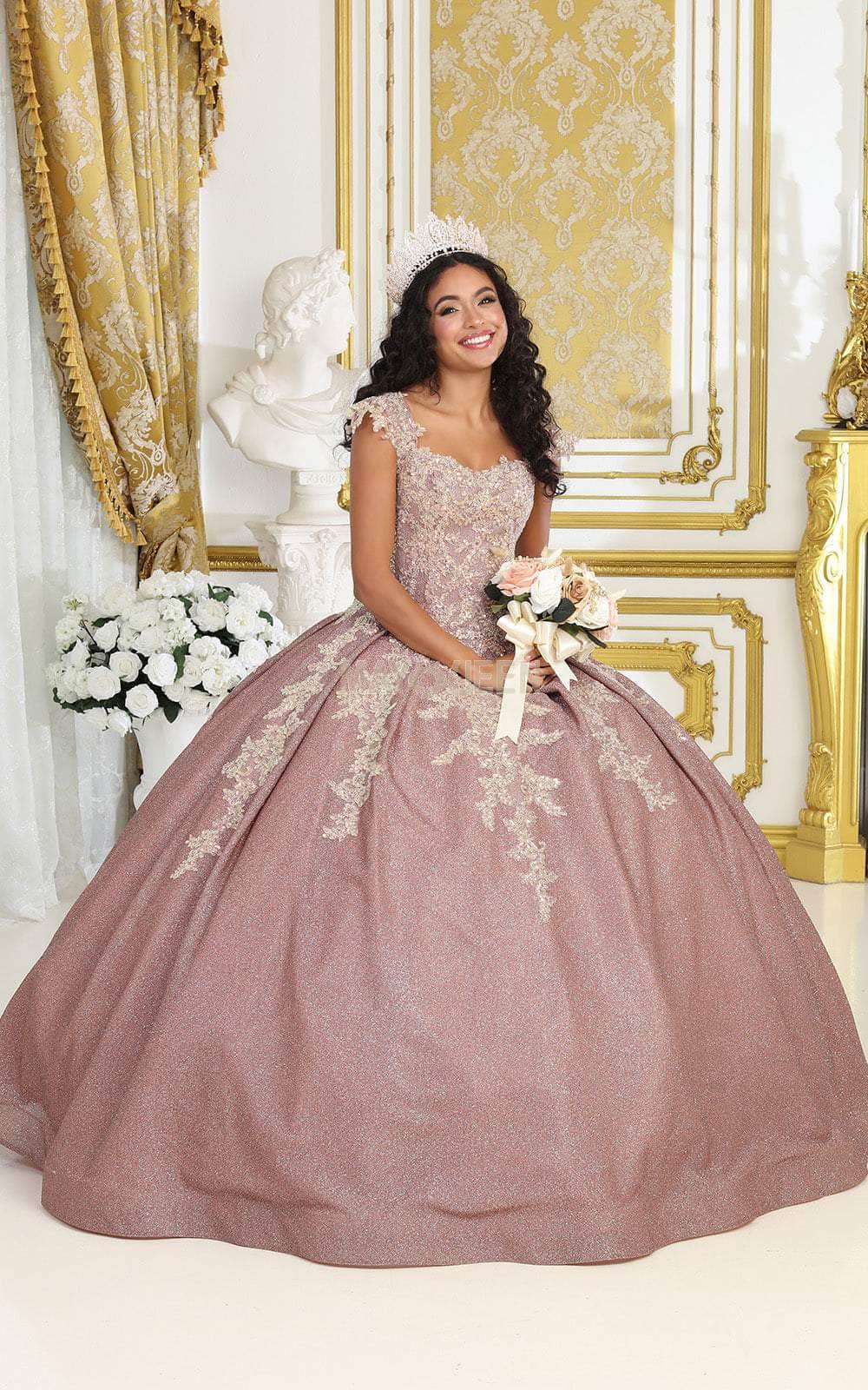Scoop Floor-Length Tulle Quinceañera Ball Gown May Queen LK229