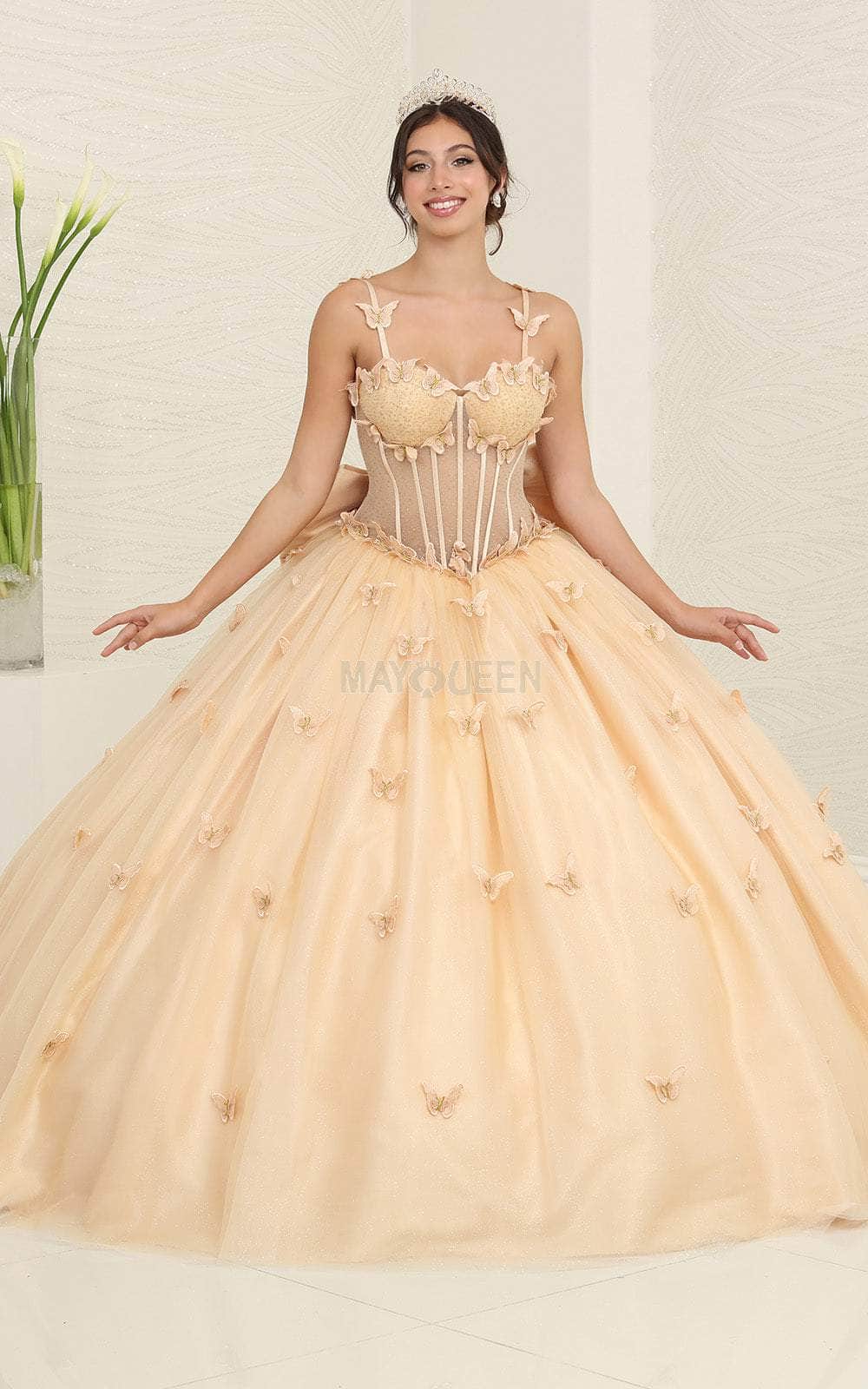 Sweetheart Floor-Length Tulle Quinceañera Ball Gown May Queen LK239