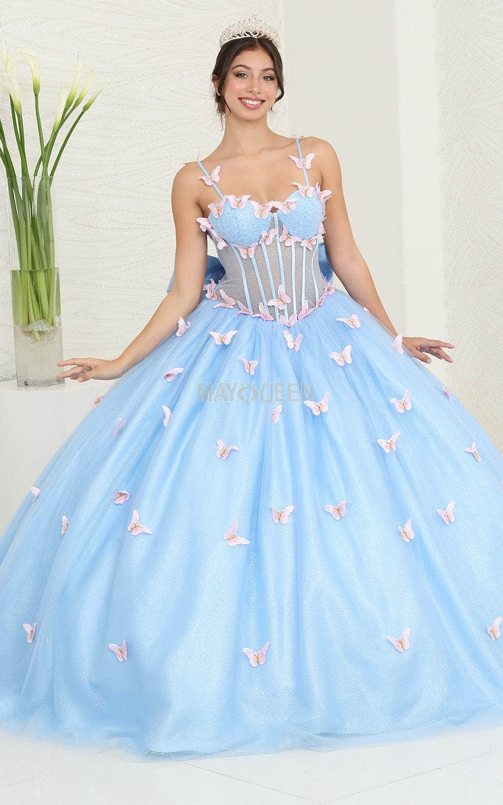 Sweetheart Floor-Length Tulle Quinceañera Ball Gown May Queen LK239