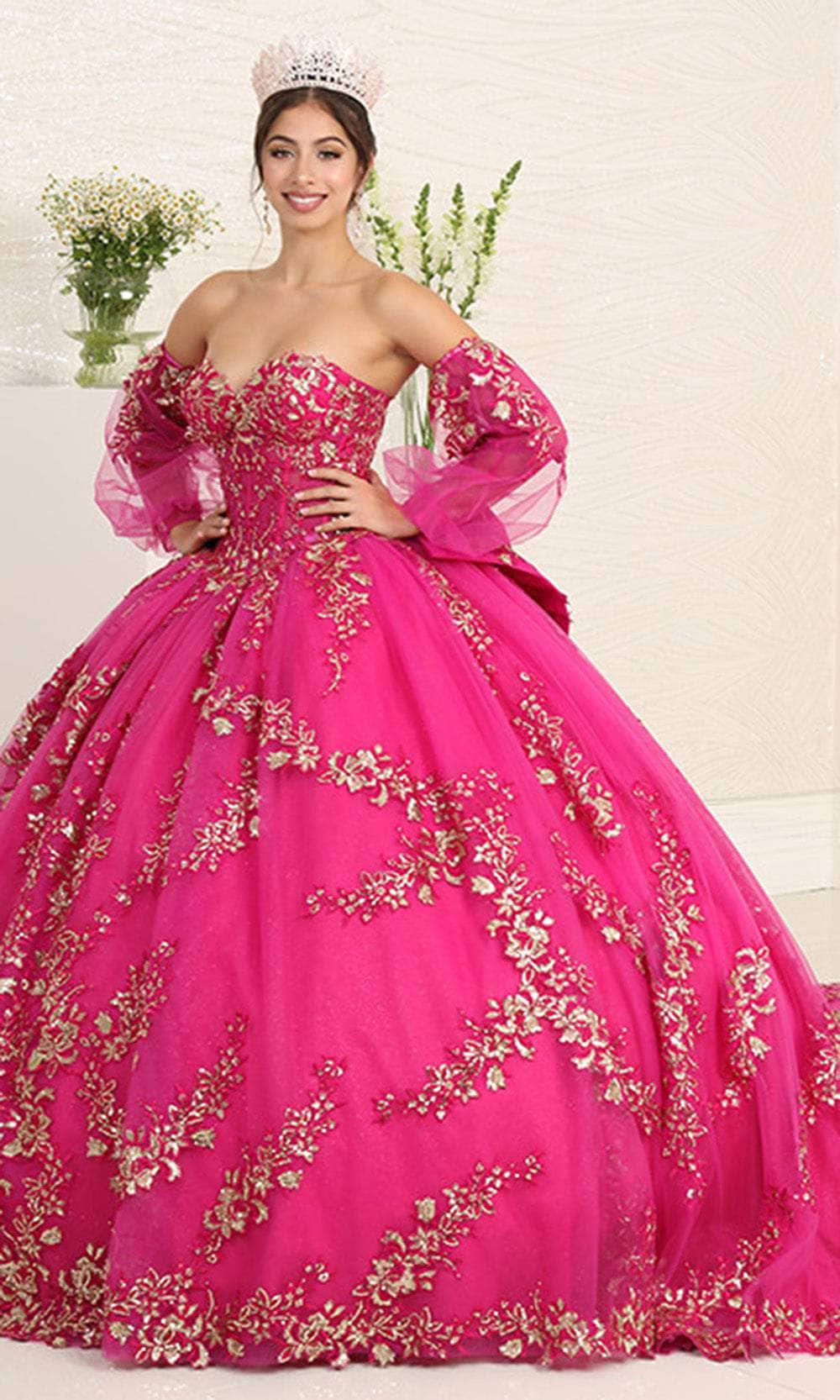 Sweetheart Floor-Length with Train Tulle Quinceañera Ball Gown May Queen LK251