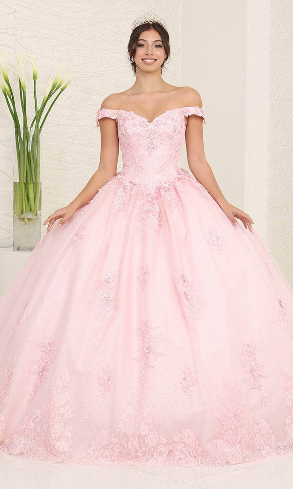 Off-the-Shoulder Floor-Length Tulle Quinceañera Ball Gown May Queen LK260