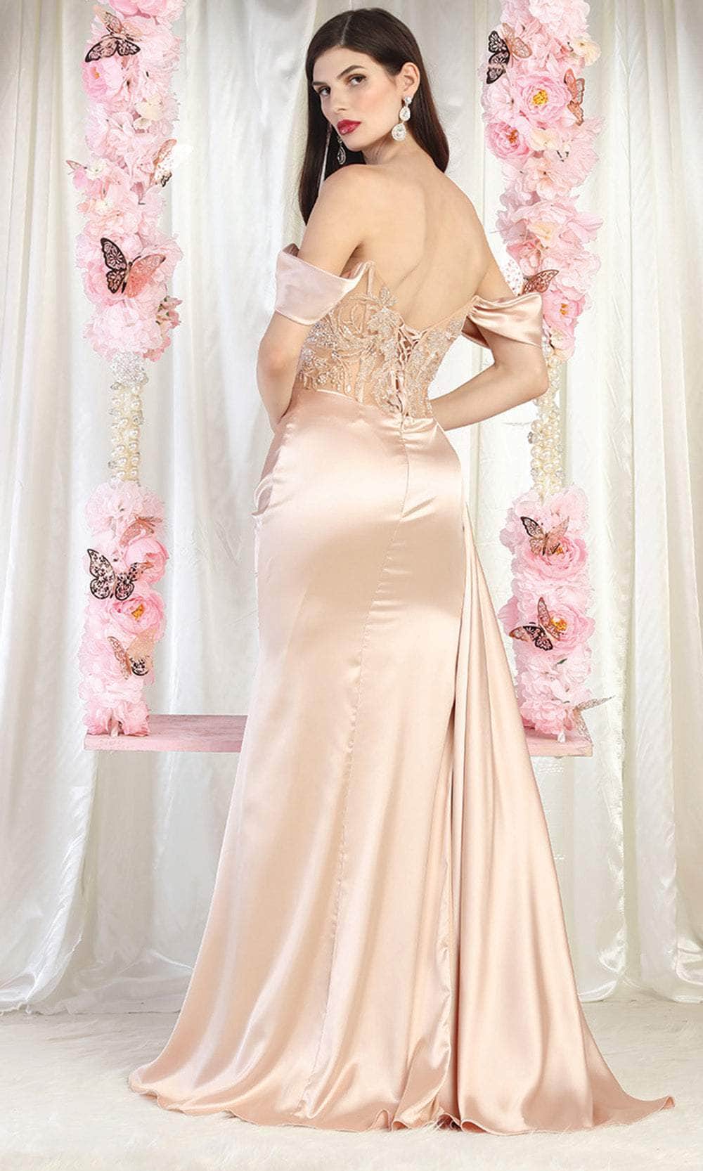 Sweetheart Floor-Length Satin Prom Mermaid May Queen 1977
