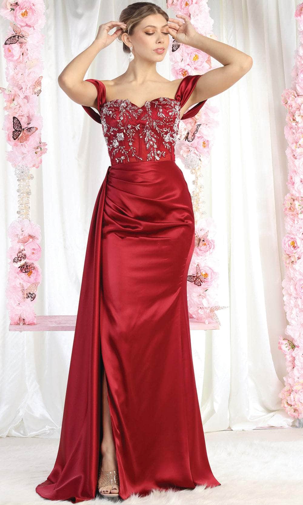 Sweetheart Floor-Length Satin Prom Mermaid May Queen 1977