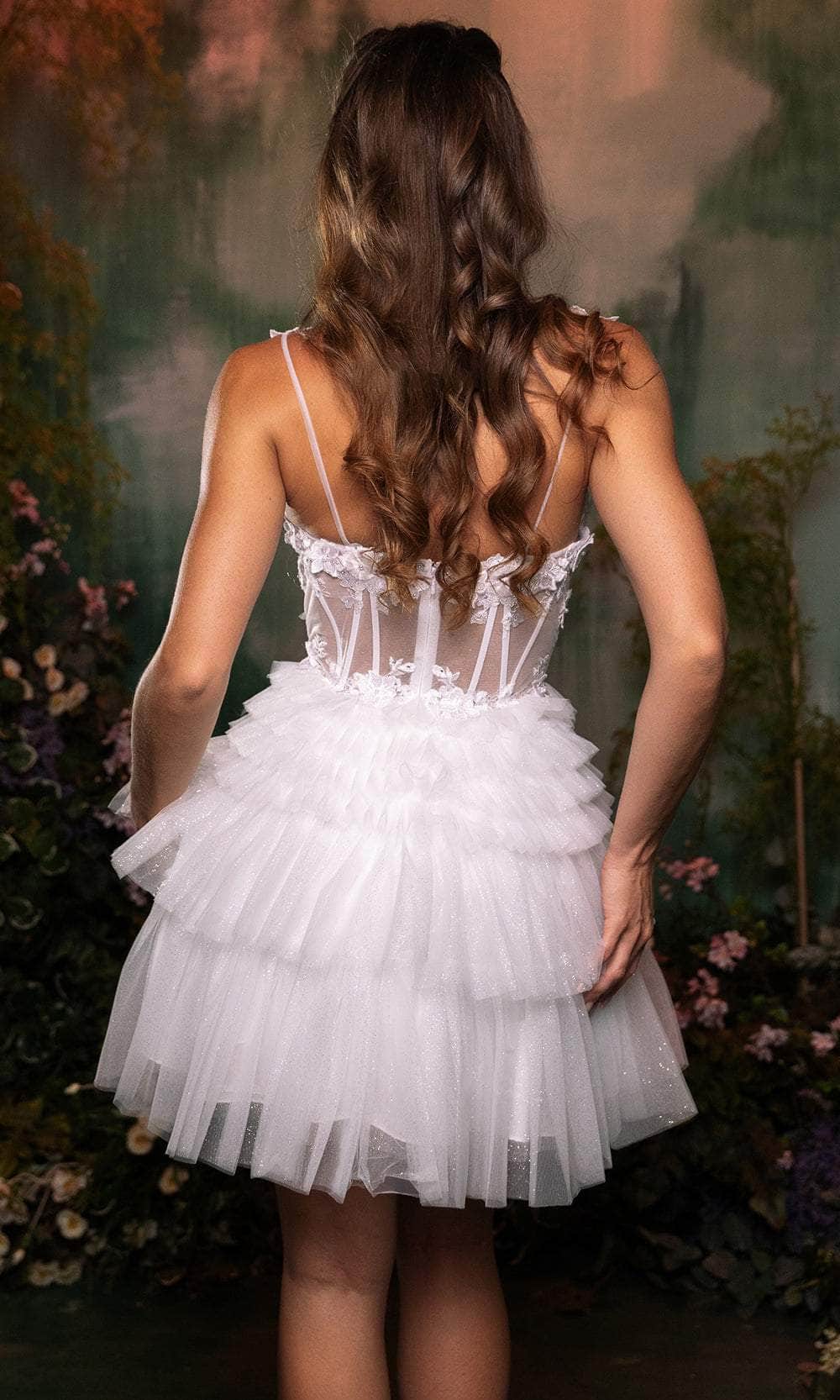 Sweetheart Mini Short Tulle Wedding Fit & Flare May Queen 2097