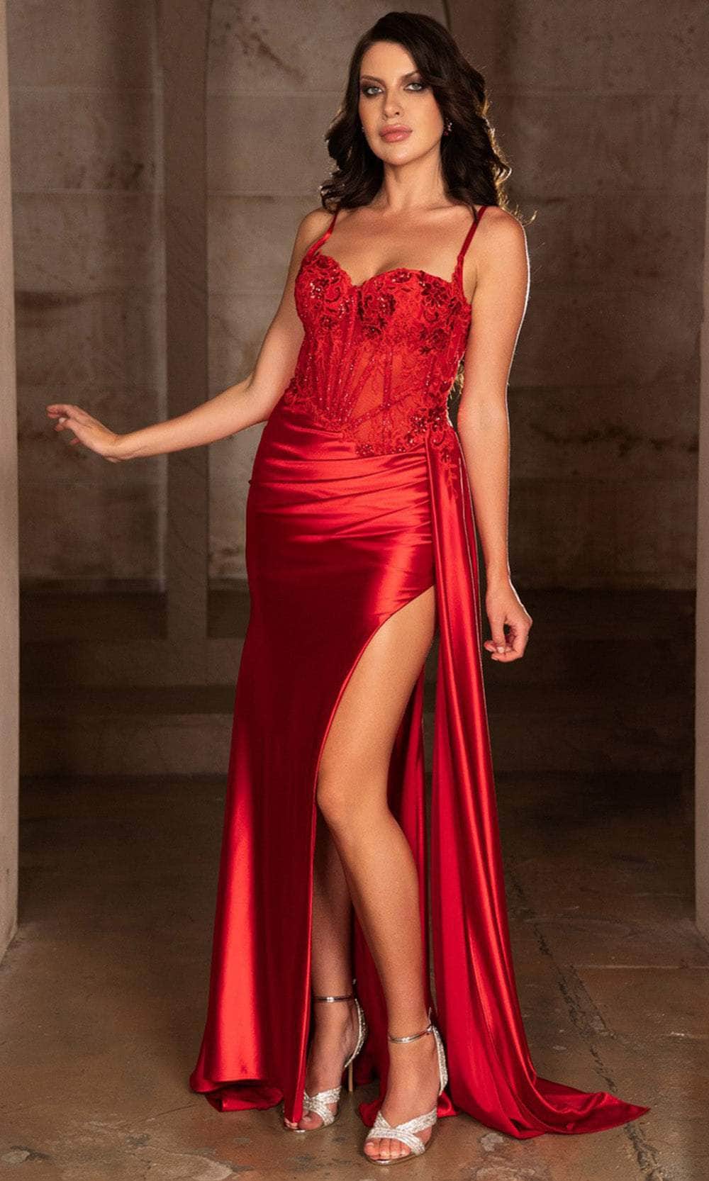Sweetheart Floor-Length Satin Prom Sheath Column May Queen 2111