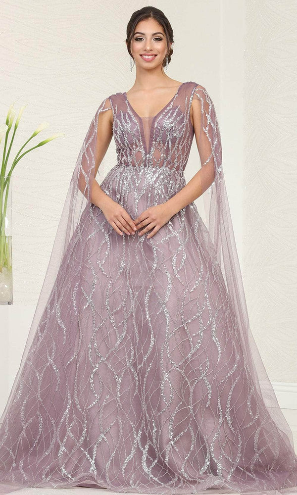 V-Neck Floor-Length Tulle Prom Ball Gown May Queen RQ8082