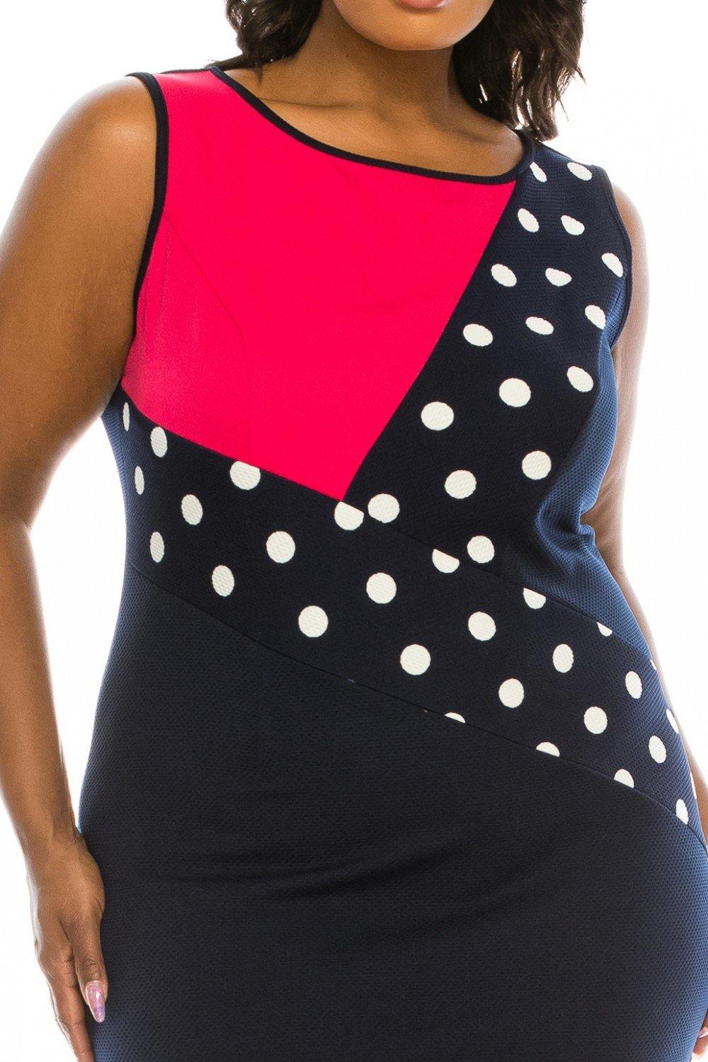 Maya Brooke Short Formal 2 Piece Polka Dot Jacket Dress
