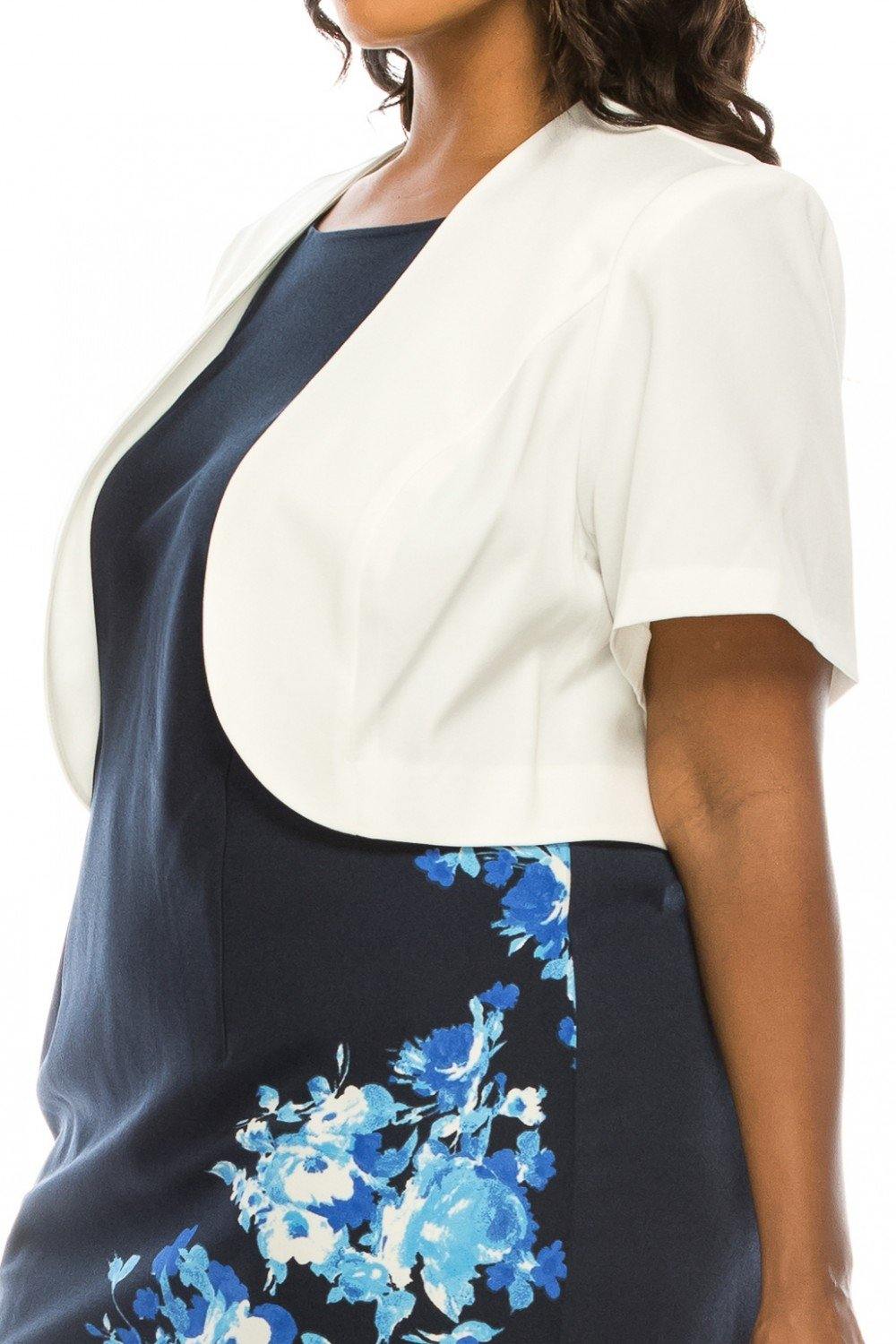 Maya Brooke Short Plus Size 2 Piece Jacket Cocktail Dress