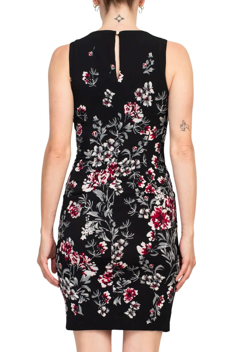 Catherine Malandrino MCD90201 Short Floral Print Fitted Cocktail Dress