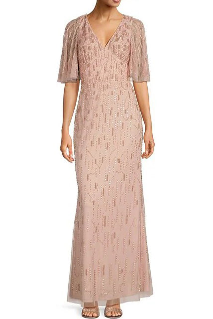 Aidan Mattox MD1E207280 Long Formal Beaded Evening Dress