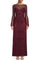 Formal Dresses Beaded Long Formal A Line Evening Dress Mahogany