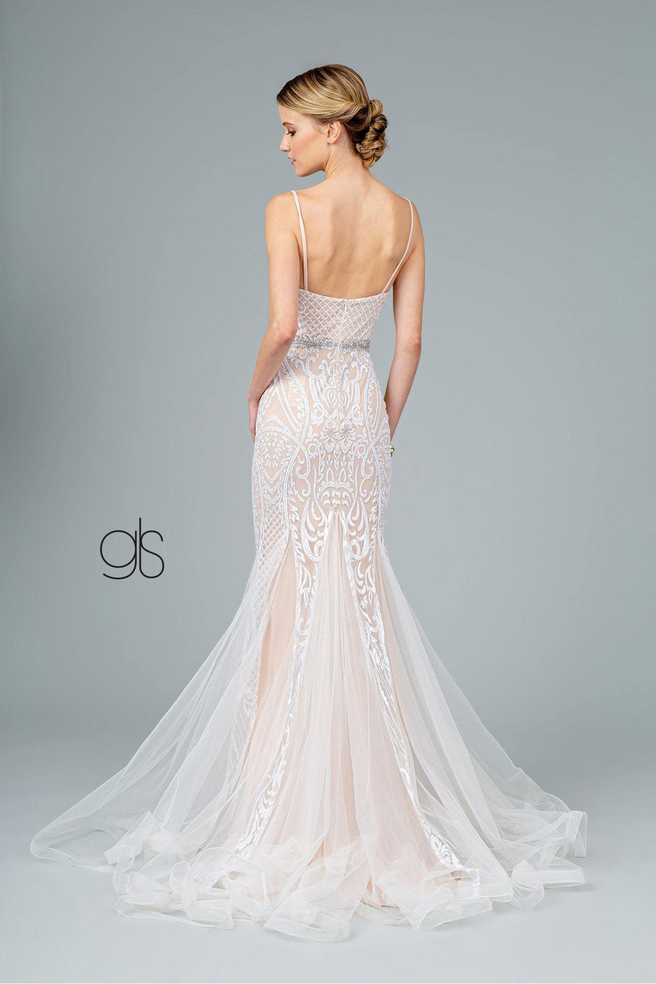 Mermaid Long Prom Glitter Mesh Dress