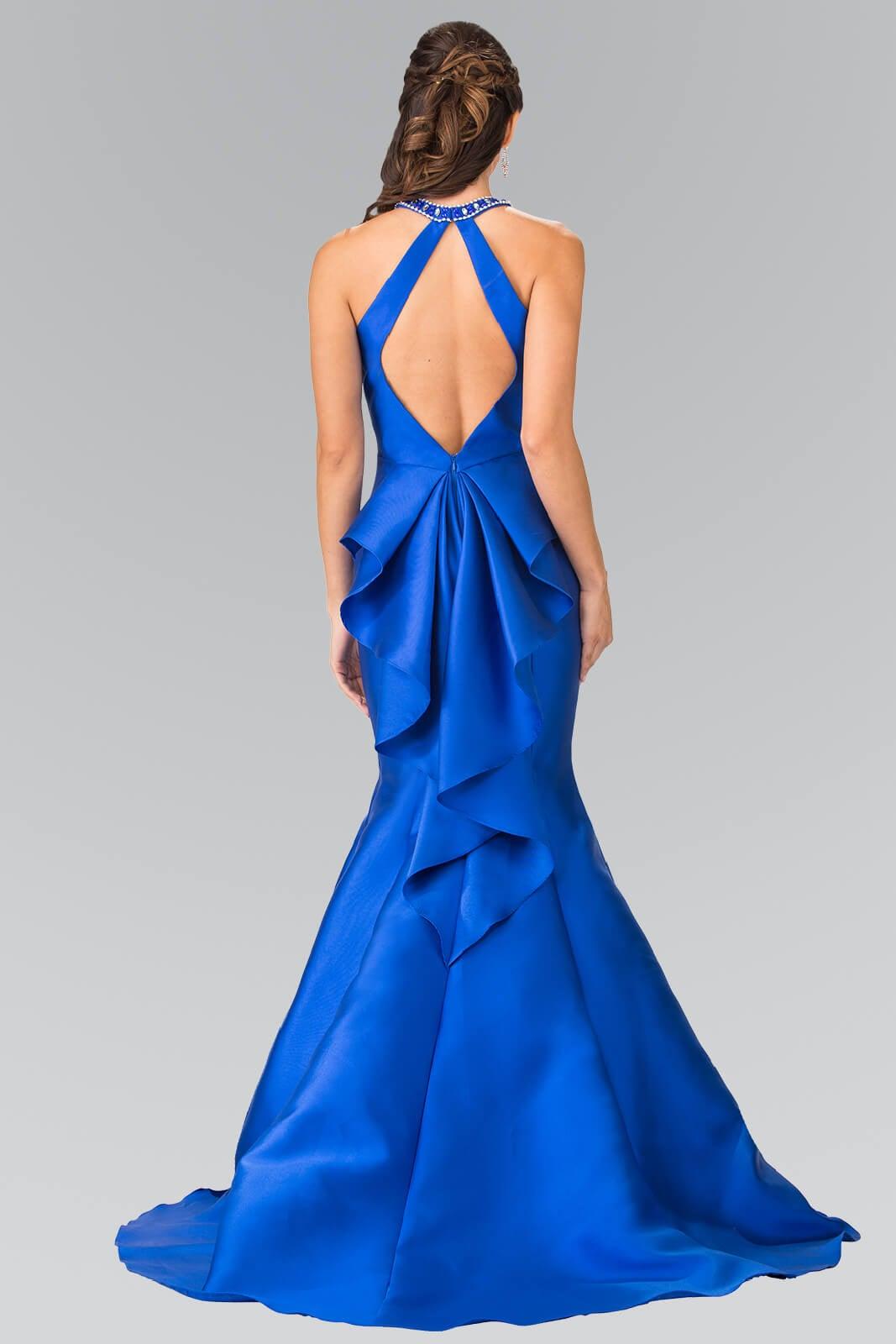 Mermaid Prom Halter Dress Evening Gown Formal - The Dress Outlet Elizabeth K