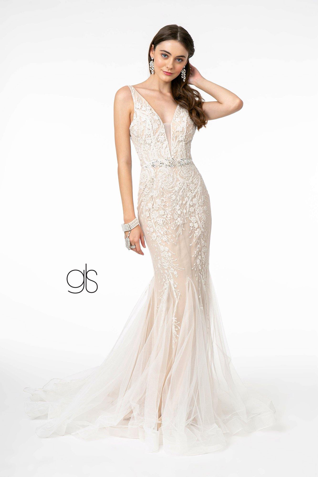 Mermaid Style Long Wedding Dress - The Dress Outlet Elizabeth K