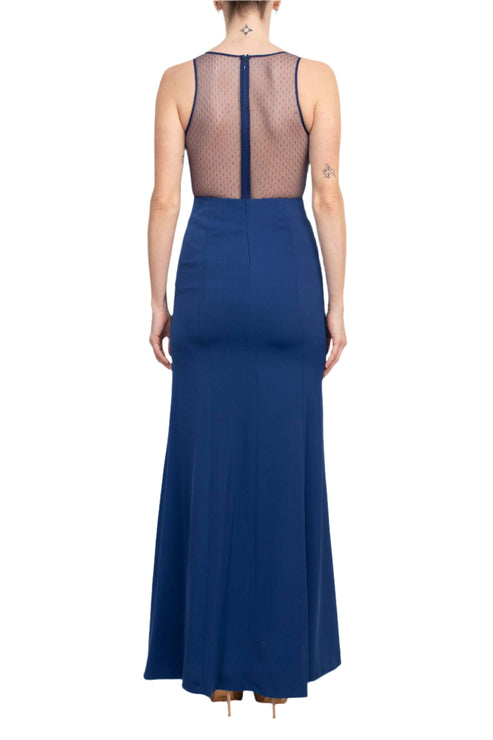 Aidan Mattox MN1E201862 Long Fitted Formal Lace Dress