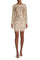 Cocktail Dresses Short Fitted Long Sleeve Sequin Cocktail Dress Light Gold