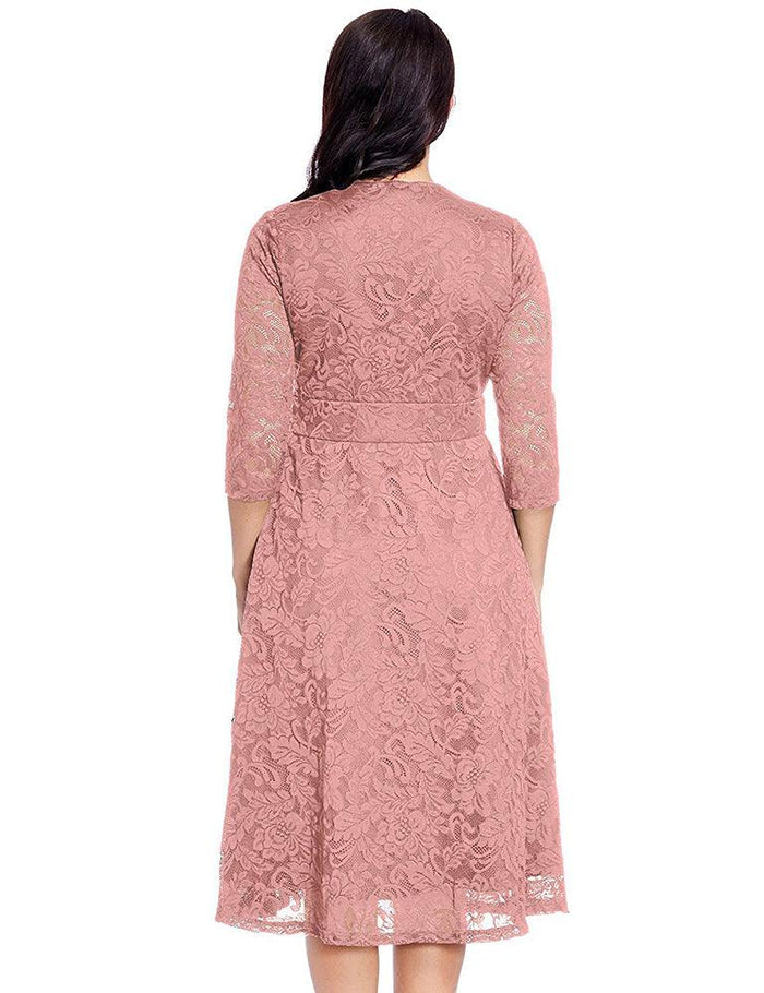 Modest Short Mother of the Bride Dress Plus Size Formal - The Dress Outlet LB