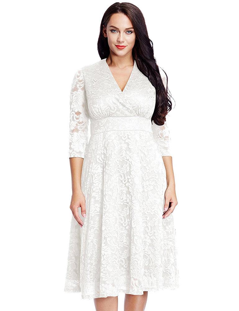 Modest Short Mother of the Bride Dress Plus Size Formal - The Dress Outlet LB