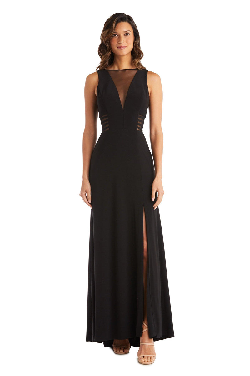 Morgan & Co Long Glitter Lace Formal Dress 12173 - The Dress Outlet