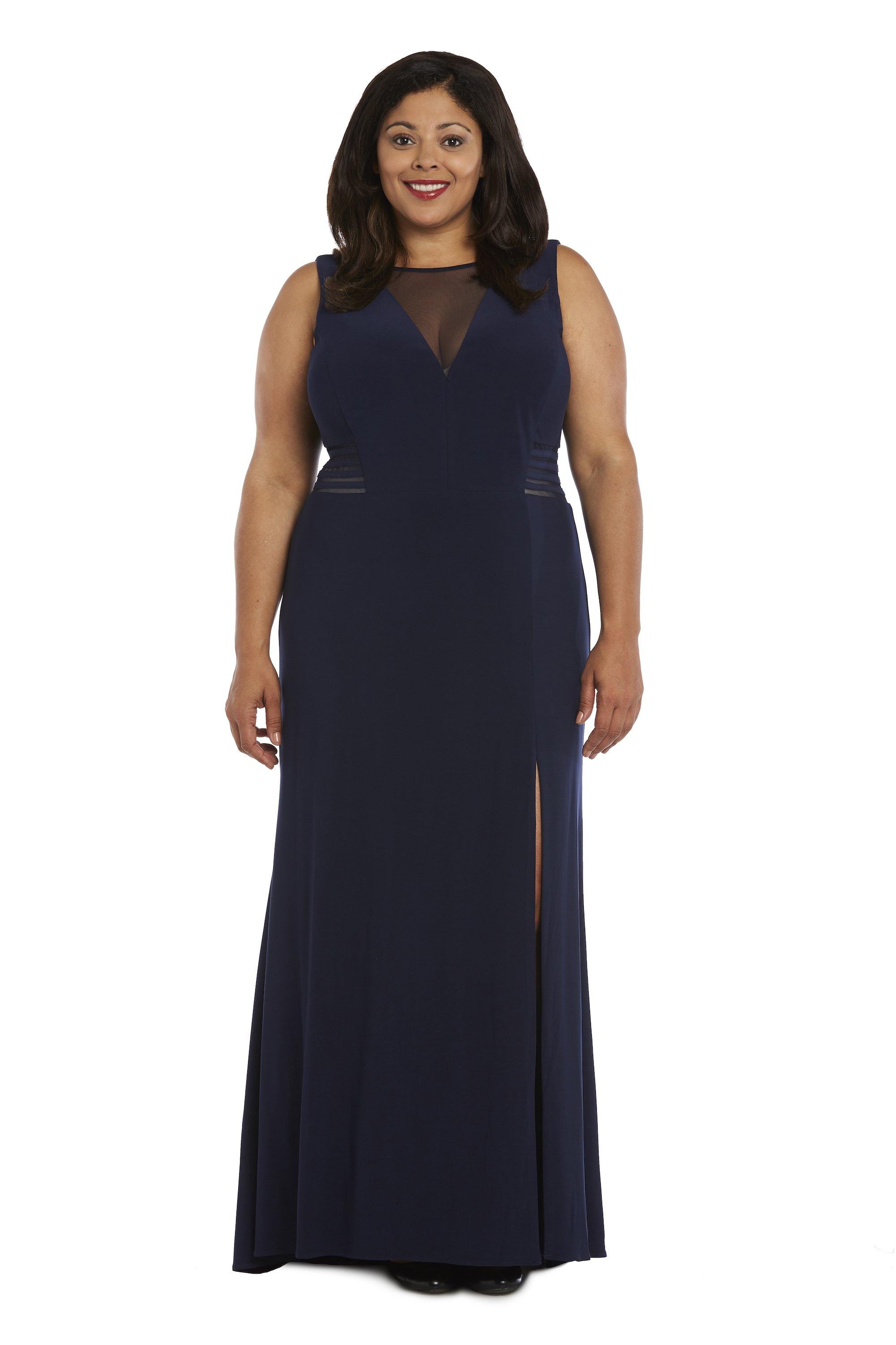 Morgan & Co Long Plus Size Formal Dress 12173WMM - The Dress Outlet