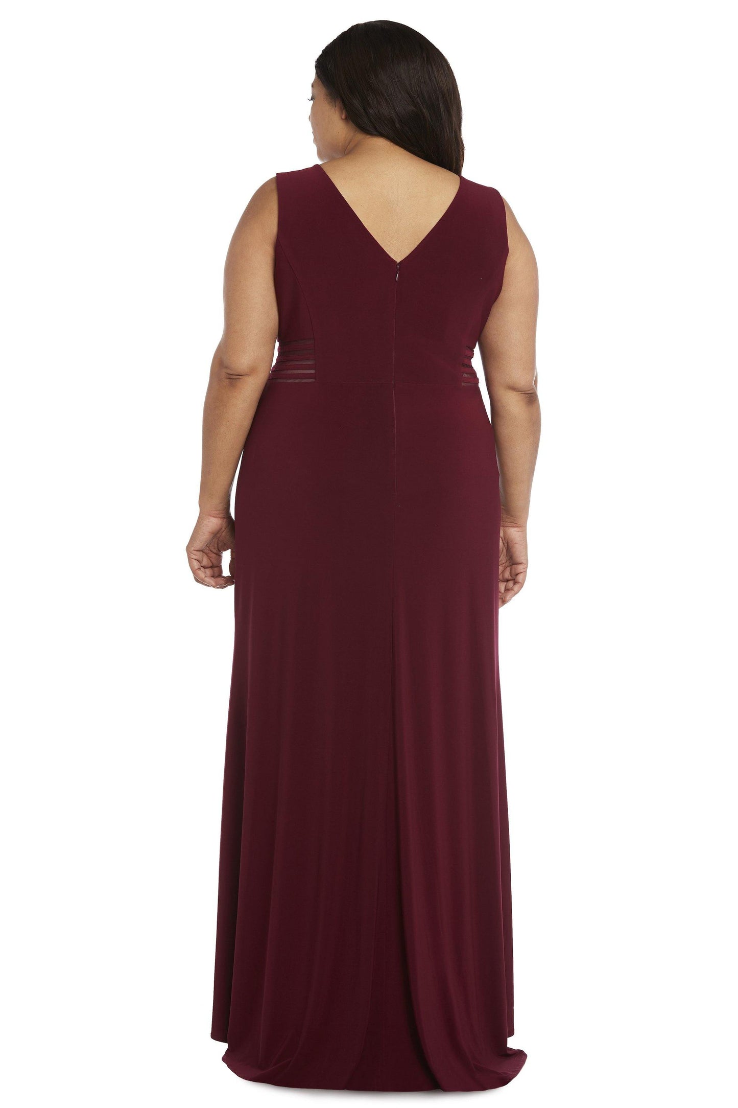 Morgan & Co Long Plus Size Formal Dress 12173WMM - The Dress Outlet
