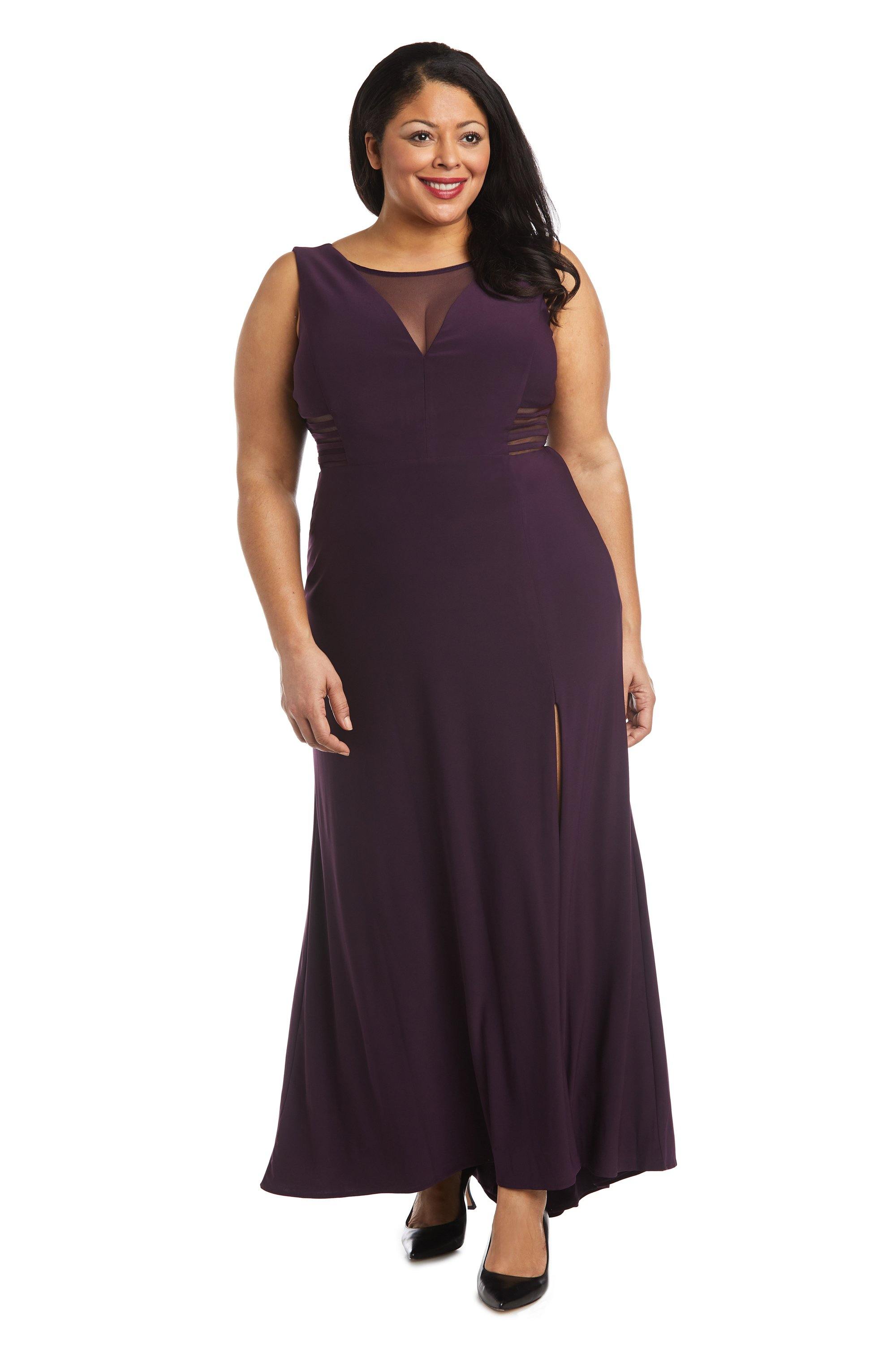 Morgan & Co Long Plus Size Formal Dress 12173WMM - The Dress Outlet