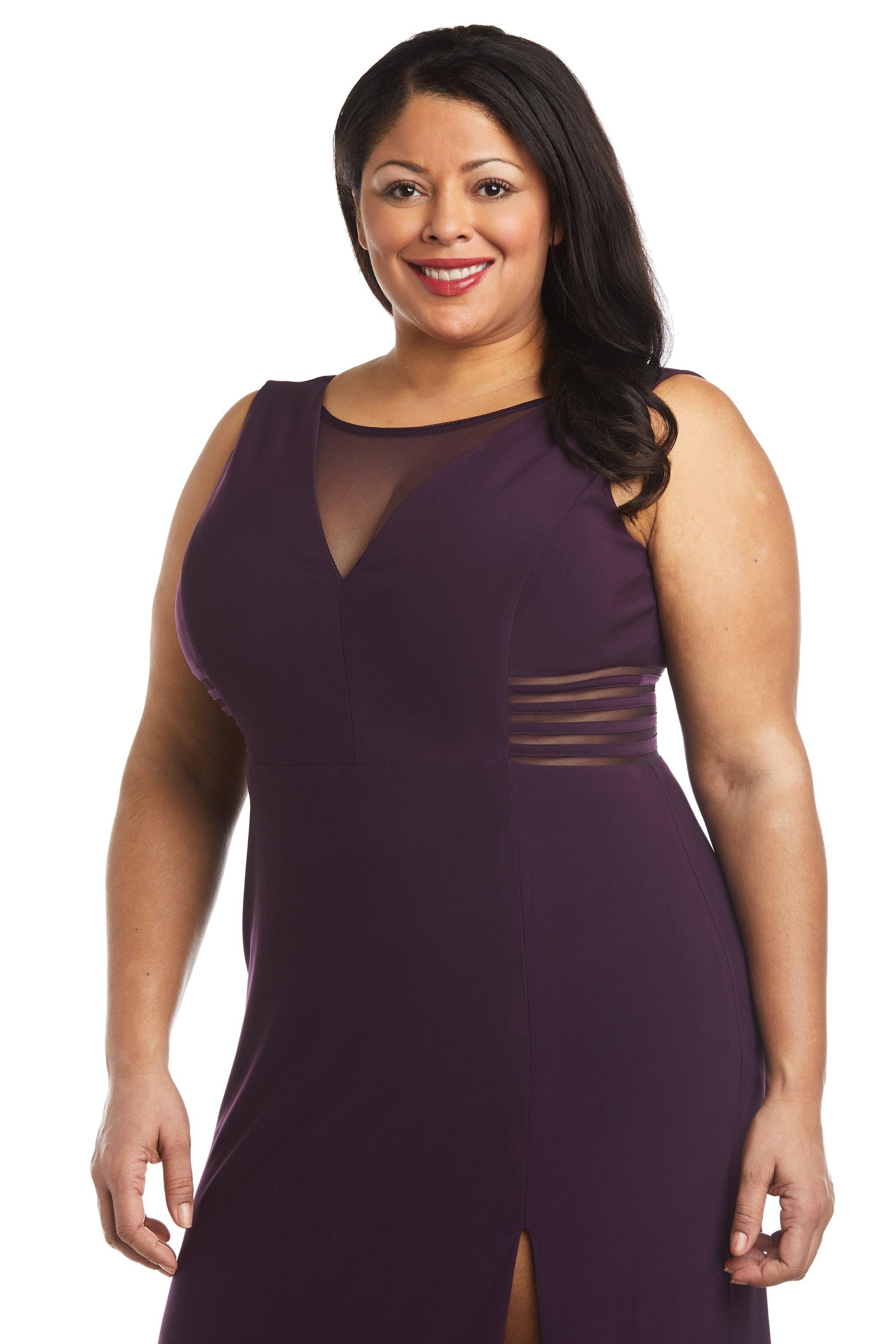 Morgan & Co Long Plus Size Formal Dress 12173WMM - The Dress Outlet