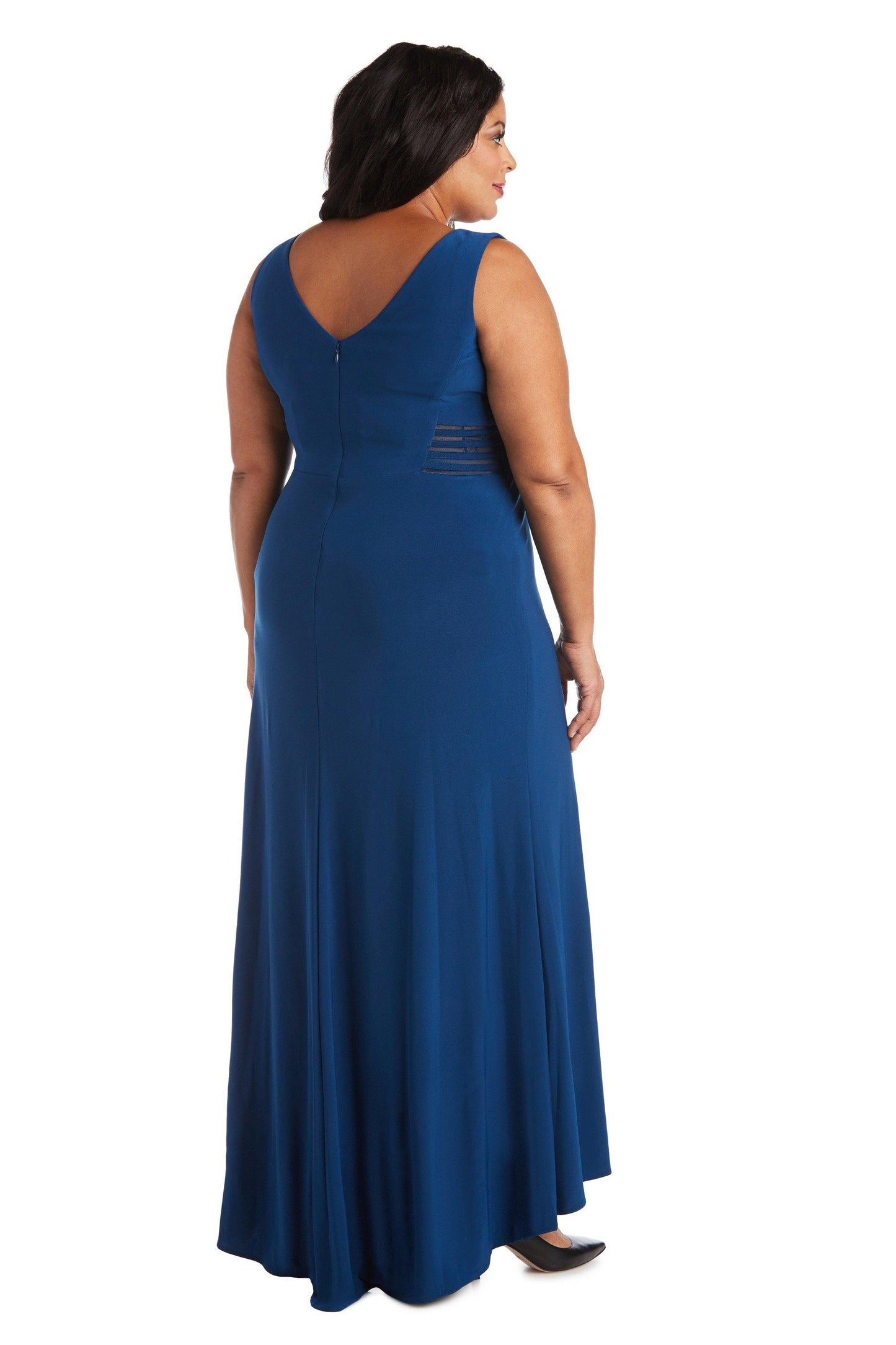Morgan & Co Long Plus Size Formal Dress 12173WMM - The Dress Outlet