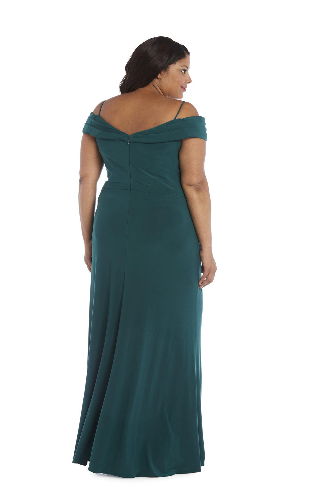 Morgan & Co. Size M Women's Blue Solid Wide Straps Cocktail Dress