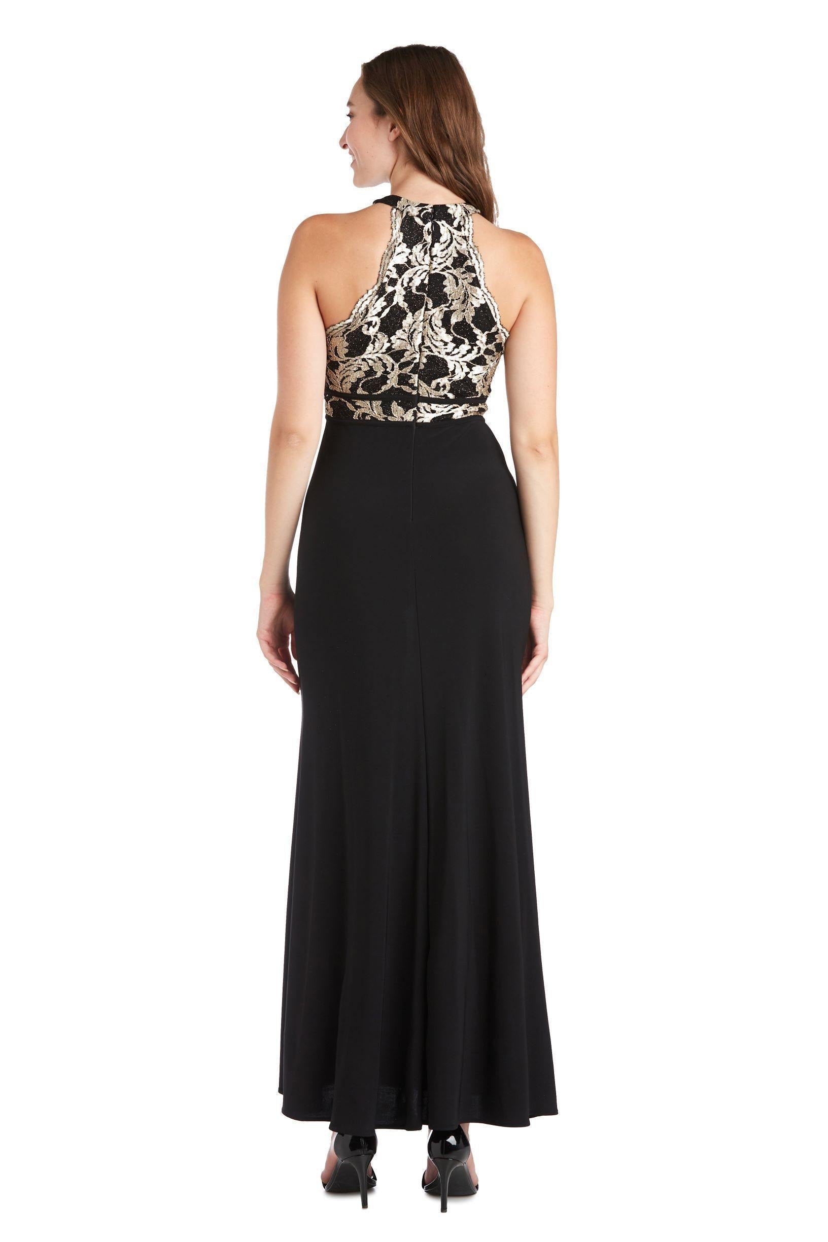 Morgan & Co 12444 Formal Scallop Lace Long Dress