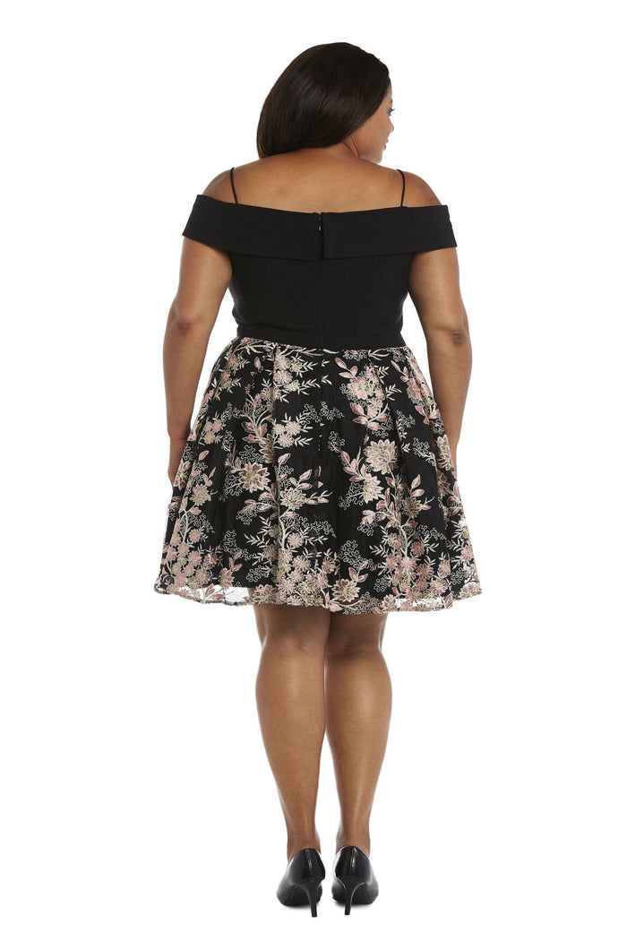 Morgan & Co Plus Size Short Cocktail Dress 12552WM - The Dress Outlet