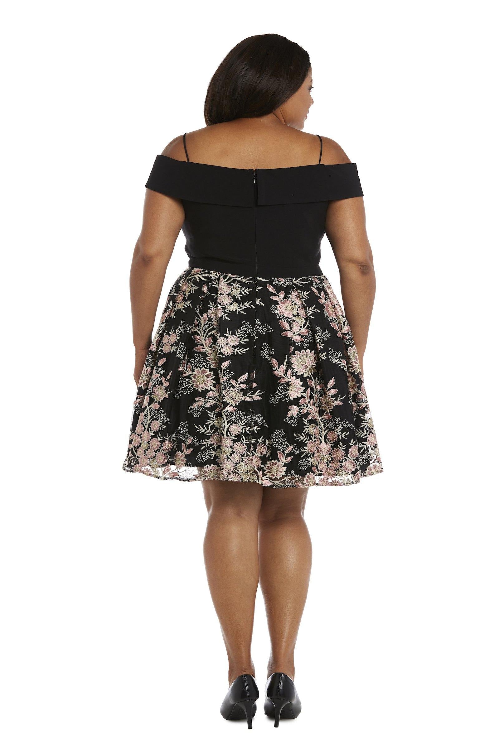 Morgan & Co Plus Size Short Cocktail Dress 12552WM - The Dress Outlet