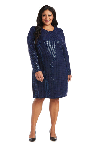 Morgan & Co Short Plus Size Mini Dress 12749WM - The Dress Outlet