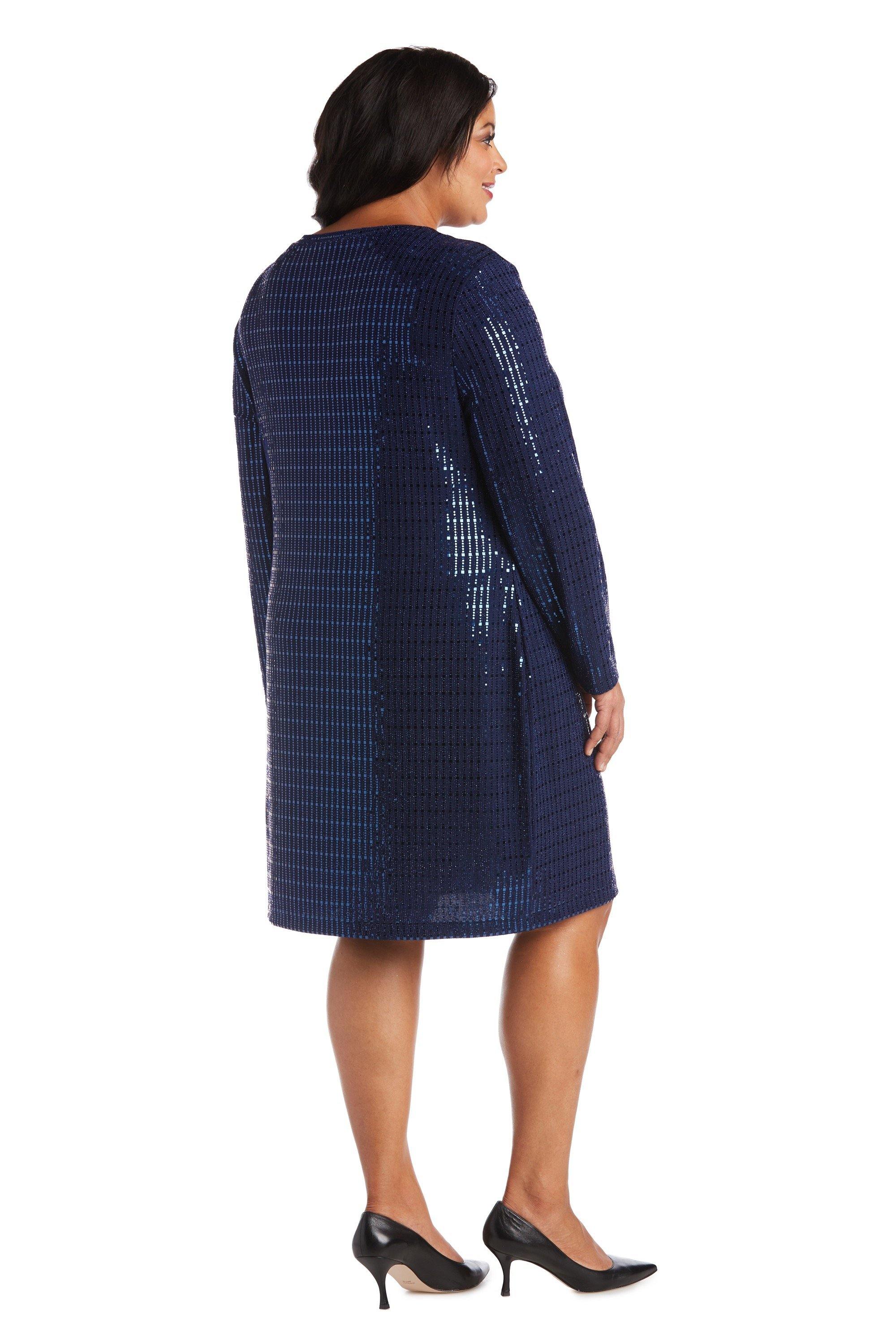 Morgan & Co Short Plus Size Mini Dress 12749WM - The Dress Outlet