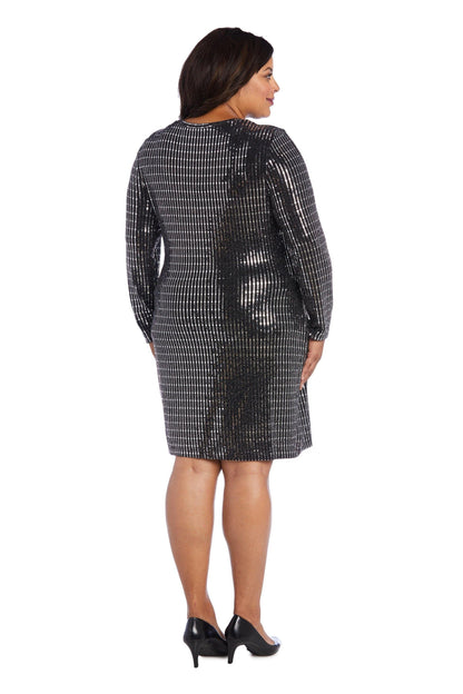 Morgan & Co Short Plus Size Mini Dress 12749WM - The Dress Outlet