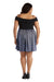 Morgan & Co. Plus Size Off Shoulder Short Dress 12783W - The Dress Outlet