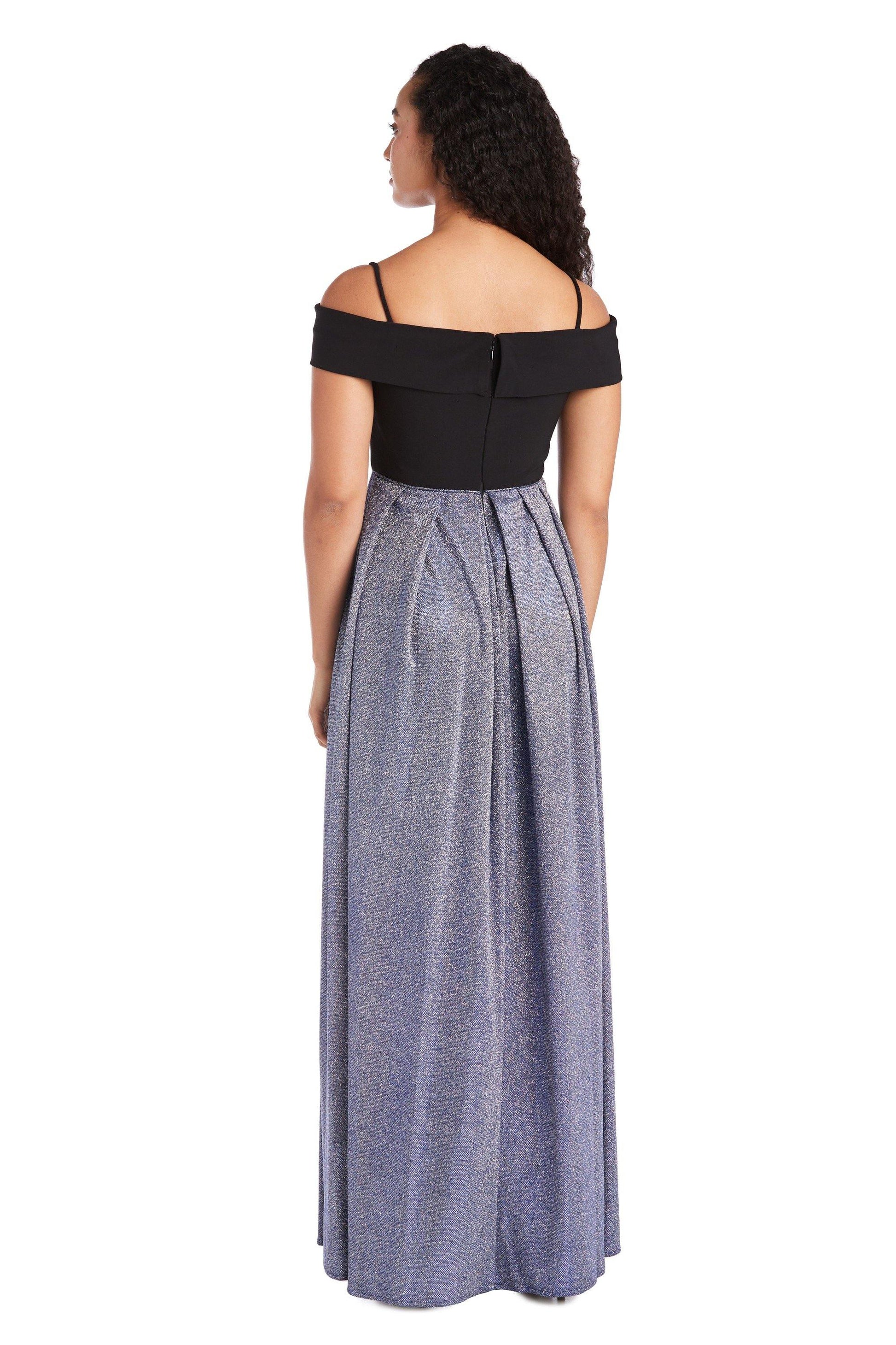 Morgan & Co 12845 Long Off Shoulder Formal Dress