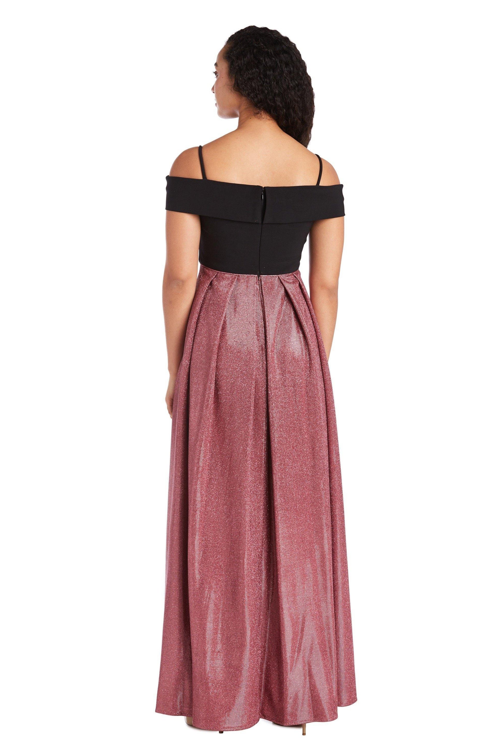 Morgan & Co 12845 Long Off Shoulder Formal Dress