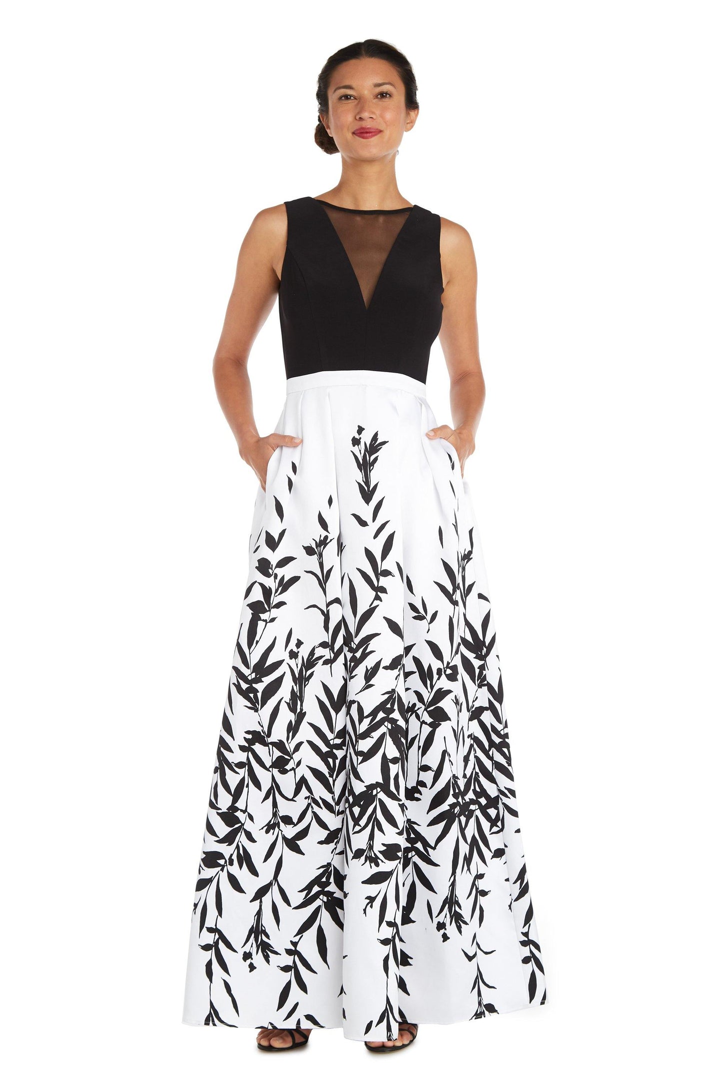 Morgan & Co. Long Printed Skirt Formal Dress 12961 - The Dress Outlet