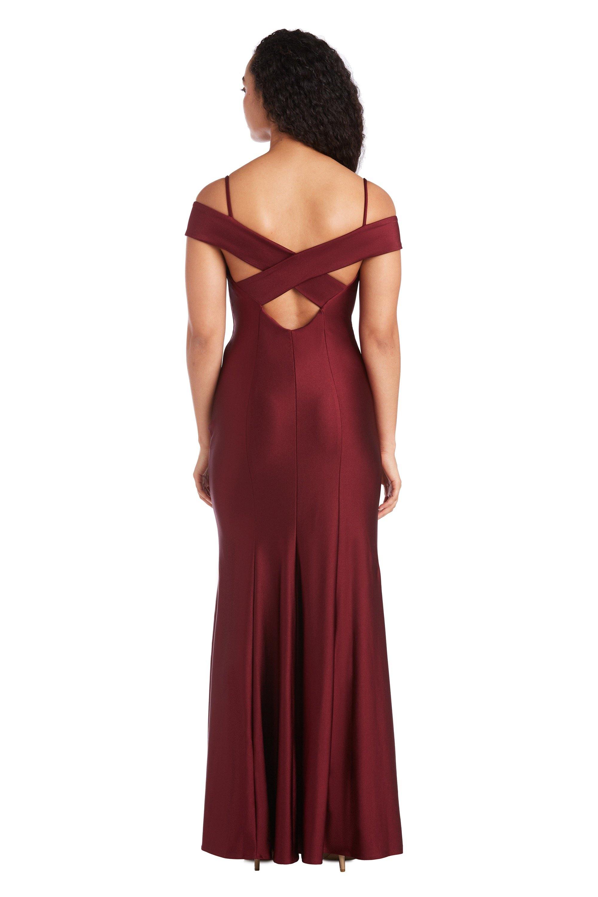 Morgan & Co. Long Formal Off Shoulder Dress 21942J - The Dress Outlet