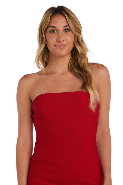 Morgan & Co Short Strapless Cocktail Dress 10026N - The Dress Outlet